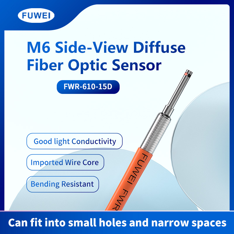 FUWEI FWR-610-15D R25 M6 Sensor de fibra óptica Resistência à flexão Reflexão difusa Fogo um no outro