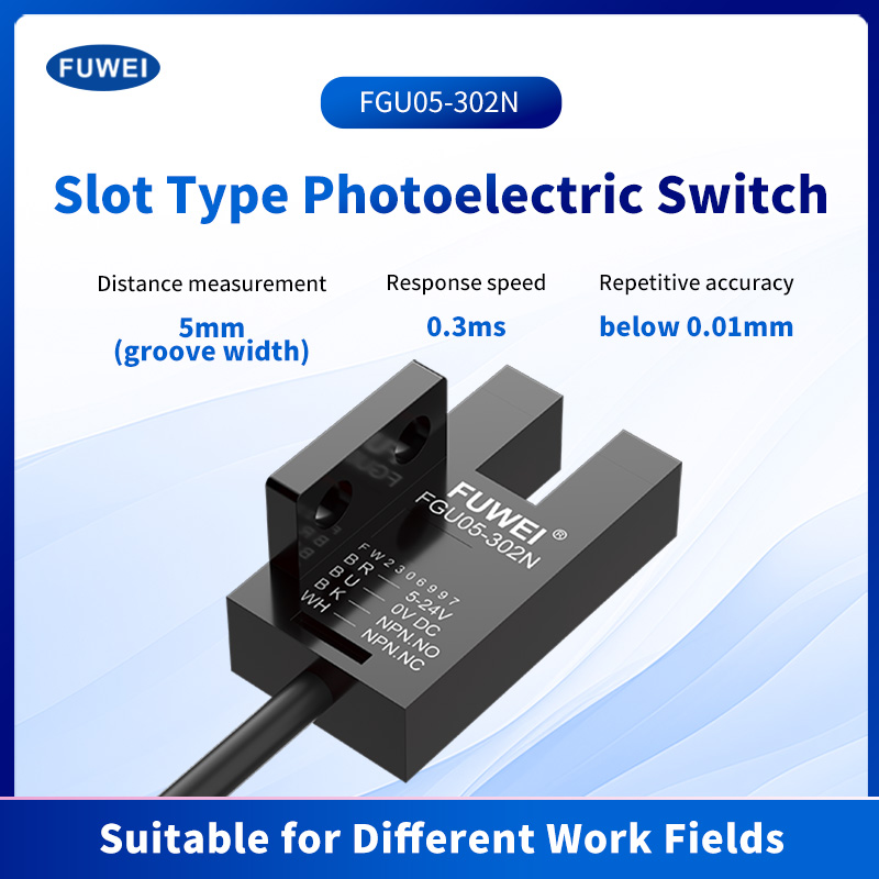 Sensor de interruptor fotoelétrico com slot em U FGU05-302