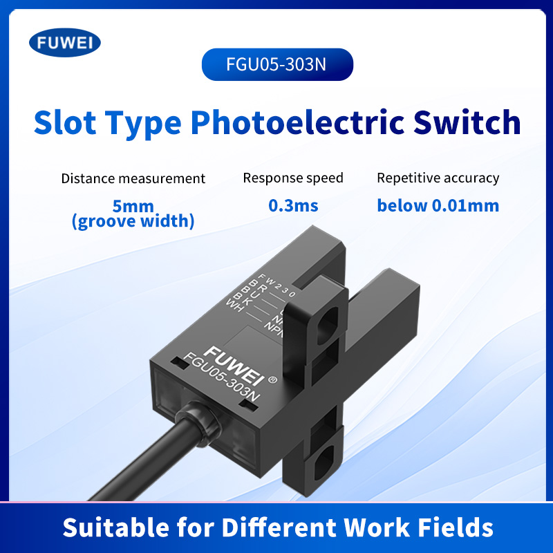 Sensor de interruptor fotoelétrico com slot em U FGU05-303