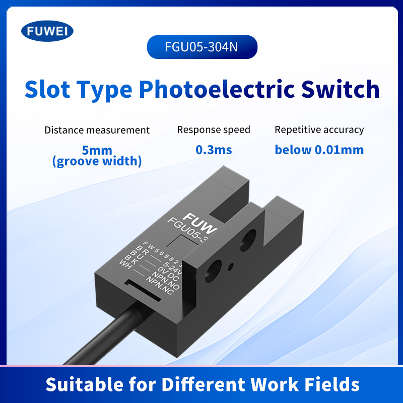 Sensor de interruptor fotoelétrico com slot em U FGU05-304