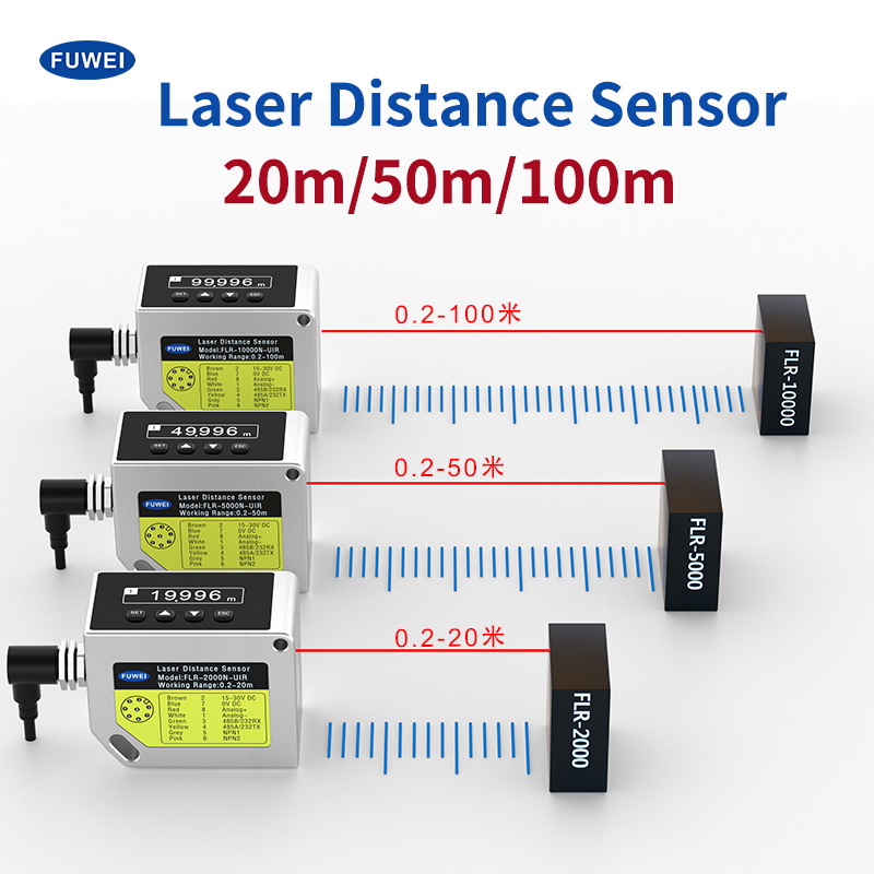 Sensor de distância a laser de 100 metros FLR-10000N-UIR
