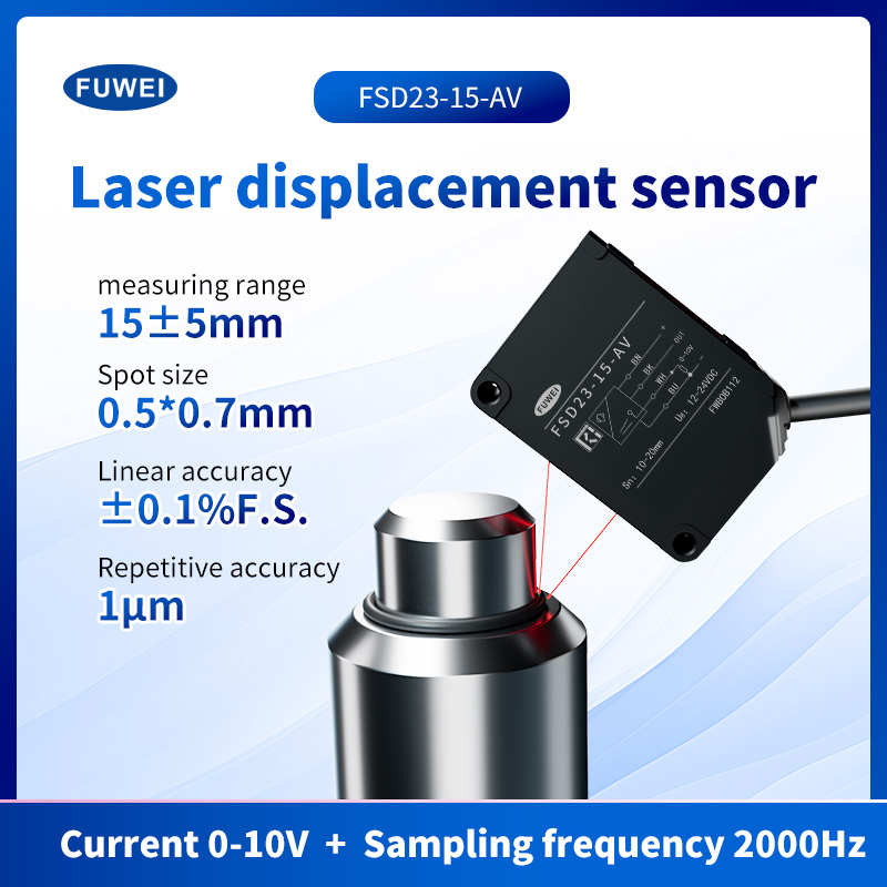 Tensão analógica do sensor de deslocamento a laser 0-10V